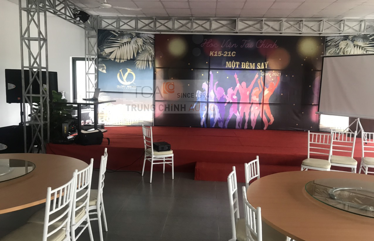 Dàn âm thanh ánh sáng sân khấu sự kiện tại Glory resort, Sơn Tây